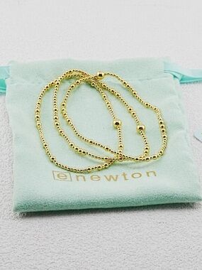 Enewton 3pcs gold beaded bracelet set